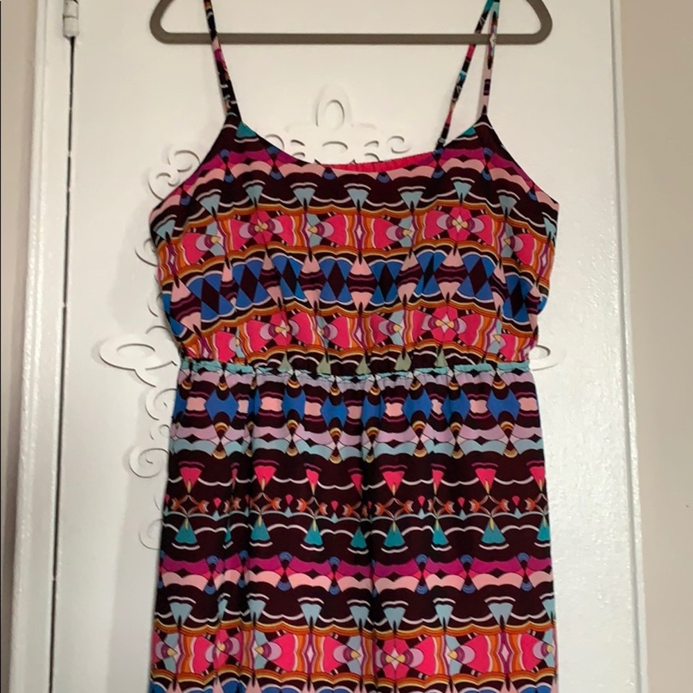 Multi-colored tank dress
